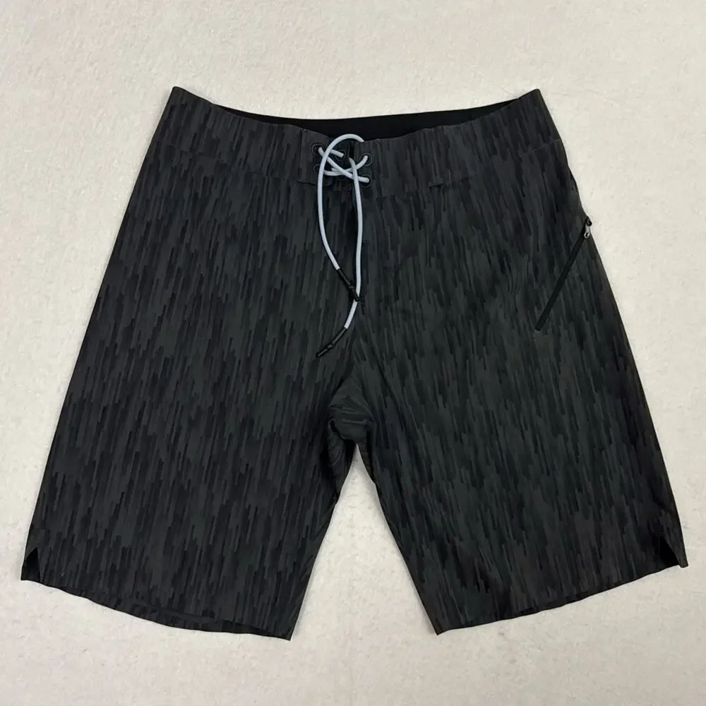 Lululemon Board Shorts Men 34 Gray El Current Swim Trunks Performance